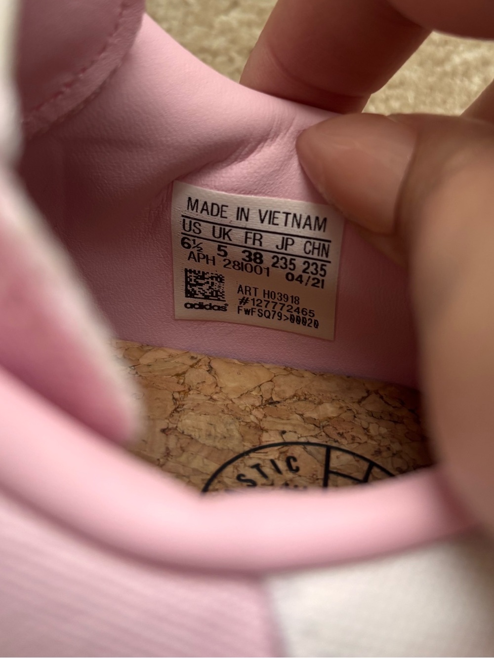 ADIDAS X STAN SMITH ORIGINALS CLEAR PINK SNEAKERS - Picture 10 of 13